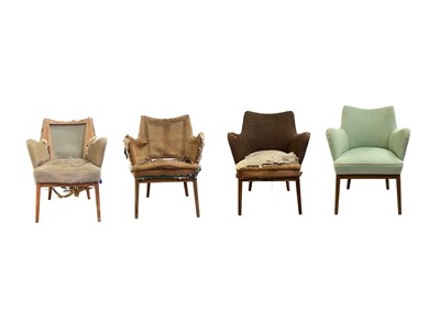 Lot 924 - Set of four mid century cocktail chairs