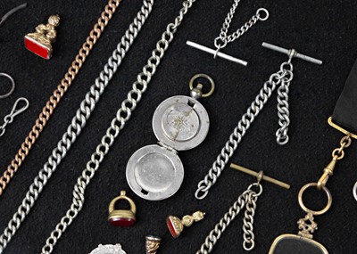 Lot 189 - A collection of pocket watch accessories.