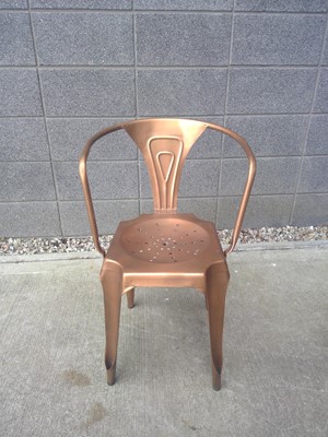 Lot 39 - A Copper Painted, Metal Chair.