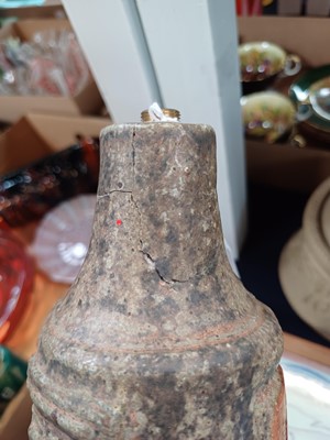 Lot 374 - Bernard Rooke (1938) large pottery wheel vase.