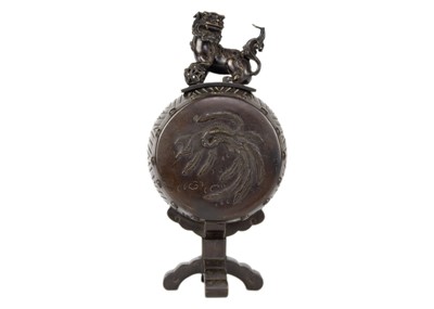 Lot 247 - A Japanese bronze koro, Meiji period.