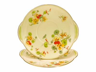 Lot 787 - A Royal Doulton Art Deco Nasturtium pattern part tea set.