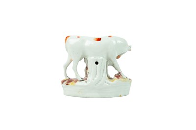 Lot 735 - A Victorian Staffordshire horse and foal spill vase.