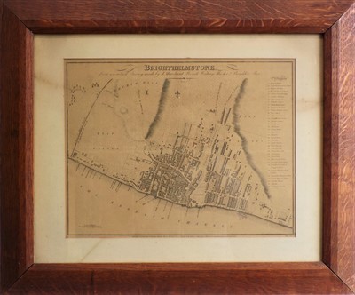 Lot 189 - A town plan map of Brighthelmstone, from an...