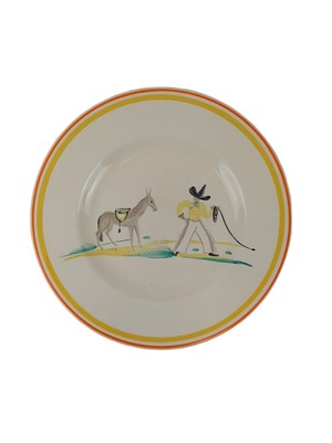 Lot 658 - A Susie Cooper Cowboy Crown Works Burslem plate.