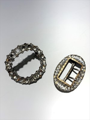 Lot 2408 - An 18th century gold, silver and paste set...