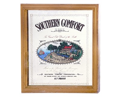 Lot 75 - A Southern Comfort pub advertising mirror.