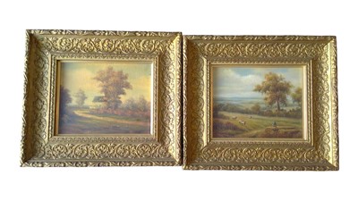 Lot 72 - Two modern oils in gilt gesso frames, 35cm x...