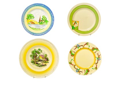 Lot 671 - A Clarice Cliff Tiger Tree pattern dinner plate.