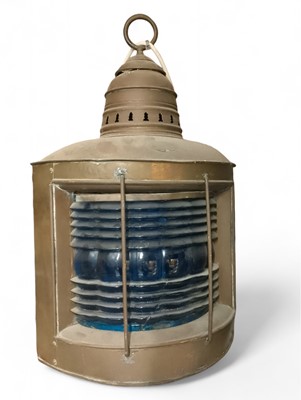 Lot 322 - A Triplex brass port & starboard lantern