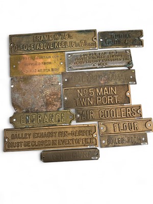 Lot 360 - Brass Nameplates