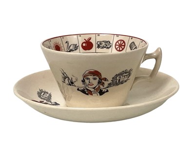 Lot 674 - An Art Deco The Romany Fortune Telling Tea Cup and Saucer