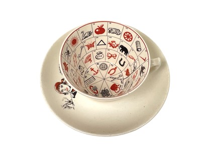 Lot 674 - An Art Deco The Romany Fortune Telling Tea Cup and Saucer