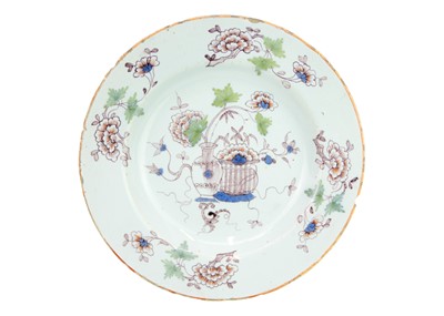 Lot 485 - An unusual 18th century English Delft plate.