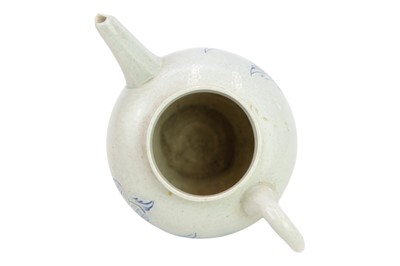 Lot 365 - A miniature saltglaze teapot.