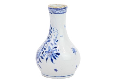 Lot 194 - A miniature 18th century Delft vase.