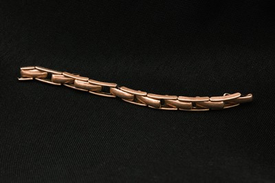 Lot 247 - A Premo 9ct rose gold expanding watch bracelet.