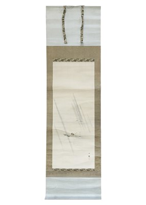 Lot 316 - A Japanese painted scroll, 19th century.