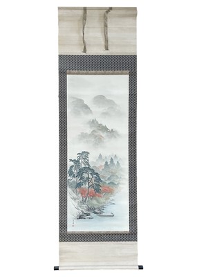 Lot 317 - A Japanese painted scroll, 19th century.