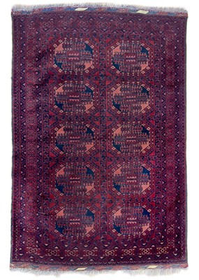 Lot 318 - An Afghan rug, circa 1920's.