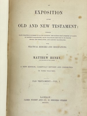 Lot 252 - (The Bible) Matthew Henry