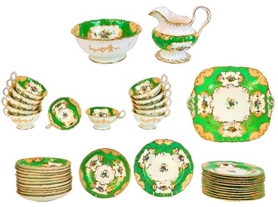 Lot 401 - A late Victorian Minton tea service for twelve.