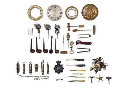 Lot 84 - Collector's items, including The Metropolitan patent police whistle.