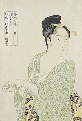 Lot 340 - Kitagawa Utamaro. Japanese woodblock print.