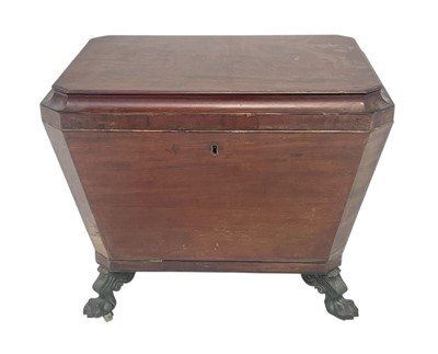 Lot 669 - A Regency sarcophagus shape wine cooler.