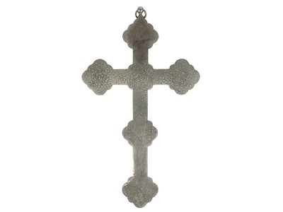 Lot 121 - An Italian large micromosaic cross.