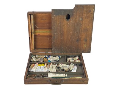 Lot 66 - A hardwood Artist's box.