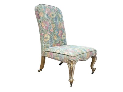 Lot 901 - A 19th century giltwood nursing chair.