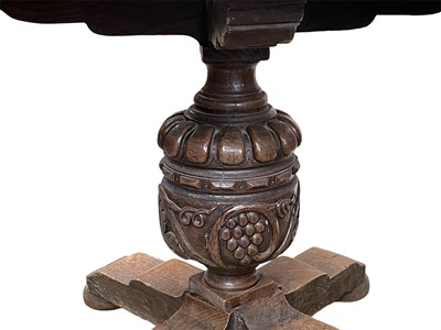 Lot 856 - Frank Rosier, A carved oak circular centre table, in the 17th century taste.
