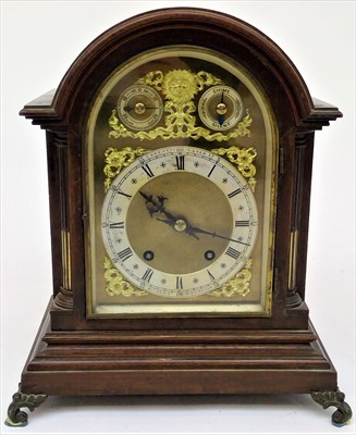 Lot 3302 - A late 19th century German mahogany bracket...