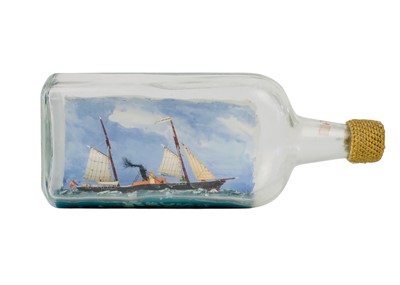 Lot 7 - Model ship in a bottle, circa 1890