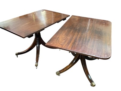 Lot 657 - A Regency style mahogany dining table.