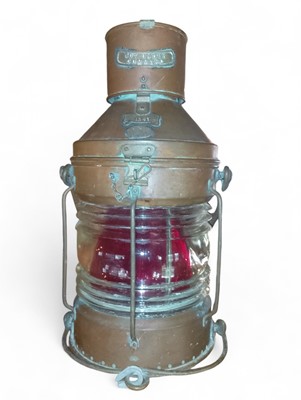 Lot 805 - An R.C Murray of Glasgow Copper Ship's Lantern