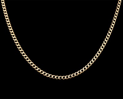 Lot 19 - A 9ct curb link 18.75" neck chain.