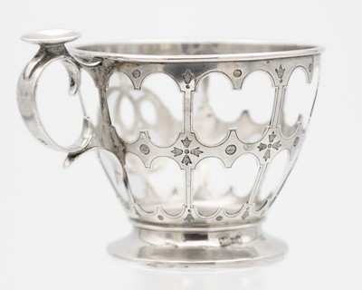 Lot 34 - A 19th-century Russian silver cup holder.