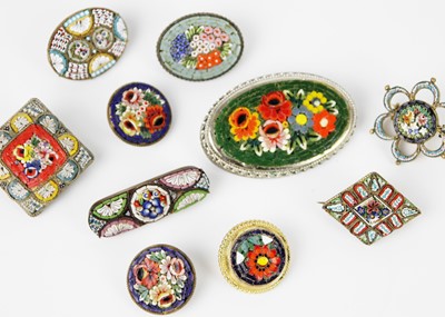 Lot 263 - A collection of micro mosaic jewellery.