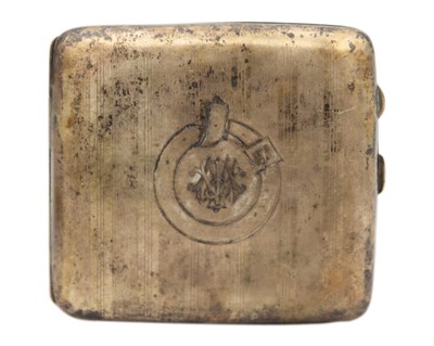 Lot 158 - A George V silver engine turned cigarette case.