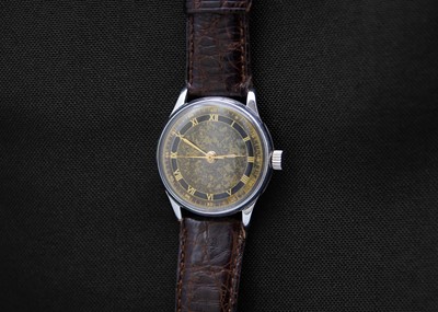 Lot 57 - LEMANIA - A stainless steel gentleman's manual wind wristwatch.