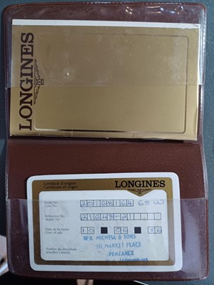 Lot 77 - LONGINES - A gold-plated gentleman's manual wind dress watch.