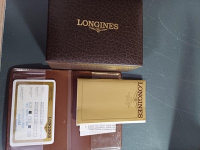 Lot 77 - LONGINES - A gold-plated gentleman's manual wind dress watch.