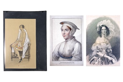 Lot 505 - Watercolours, etchings, engravings and other ephemera