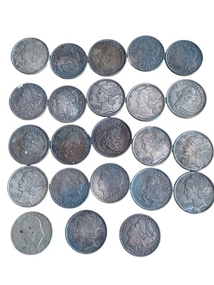 Lot 1118 - A collection of replica American dollar coins.