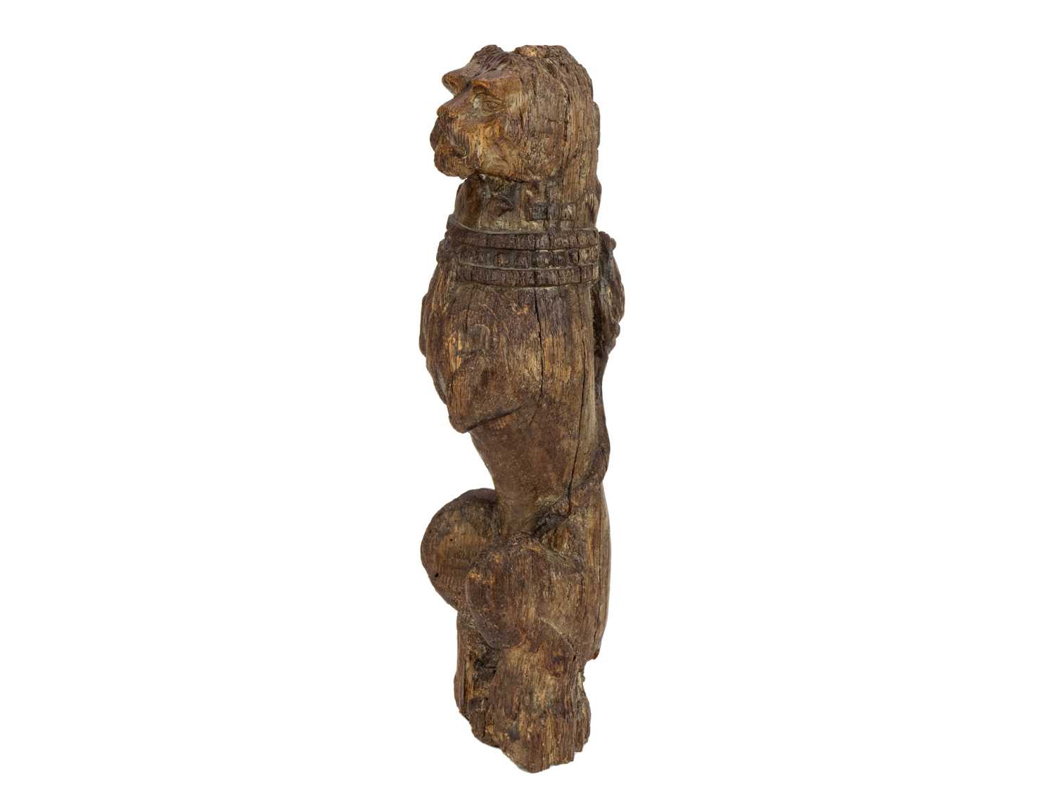 Lot 1130 - An oak 'Kings Beast' carved figure.