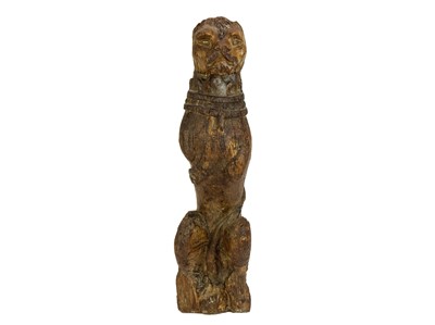 Lot 1130 - An oak 'Kings Beast' carved figure.