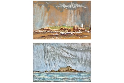 Lot 136 - Two pastels of the French Island Île de Ré