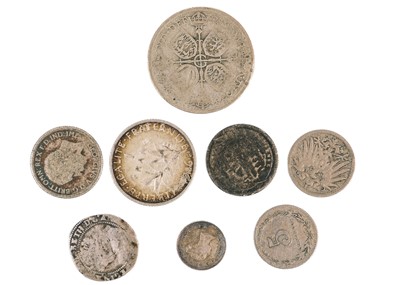 Lot 6 - A selection of GB silver coinage, and three continental silver coins.